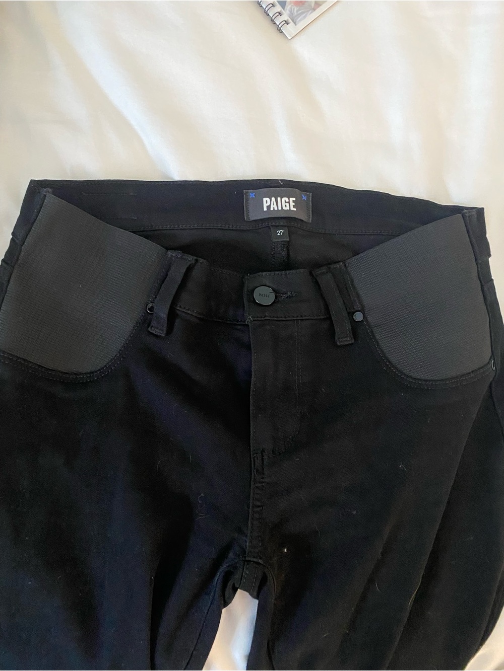 PAIGE Maternity Black Skinny Jeans - Size 27